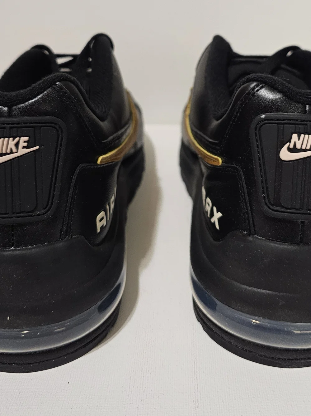 Nike Air Max Men's Black/Gold Leather Sneaker